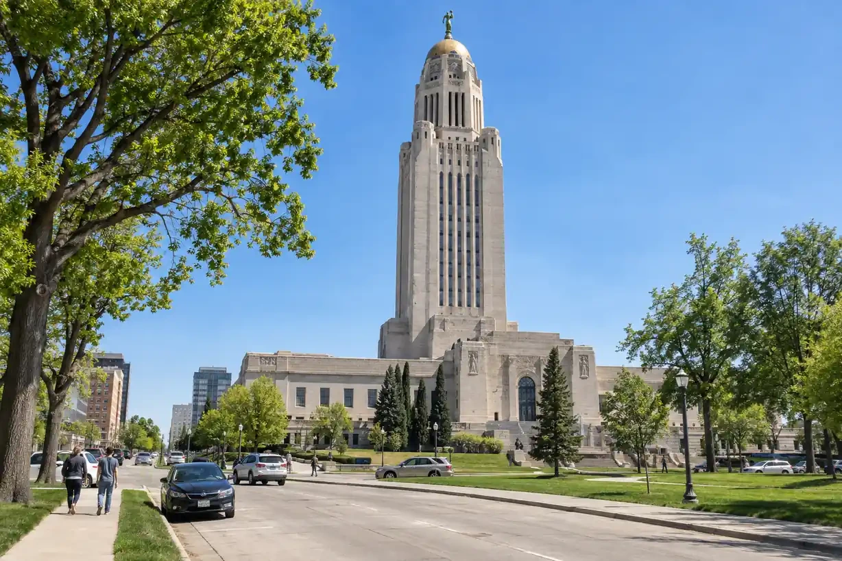 Nebraska State Capitol in Lincoln, NE